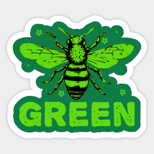 Bee Green Sticker